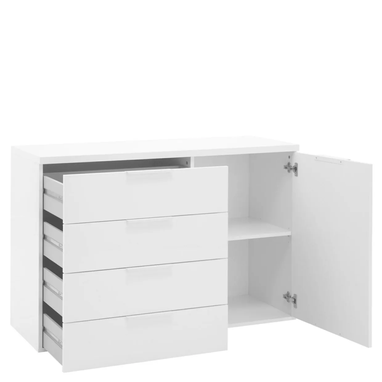 Komoda z szufladami biała MUNDI 120 cm