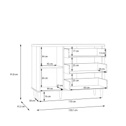 Komoda z szufladami LACETTI 120 cm