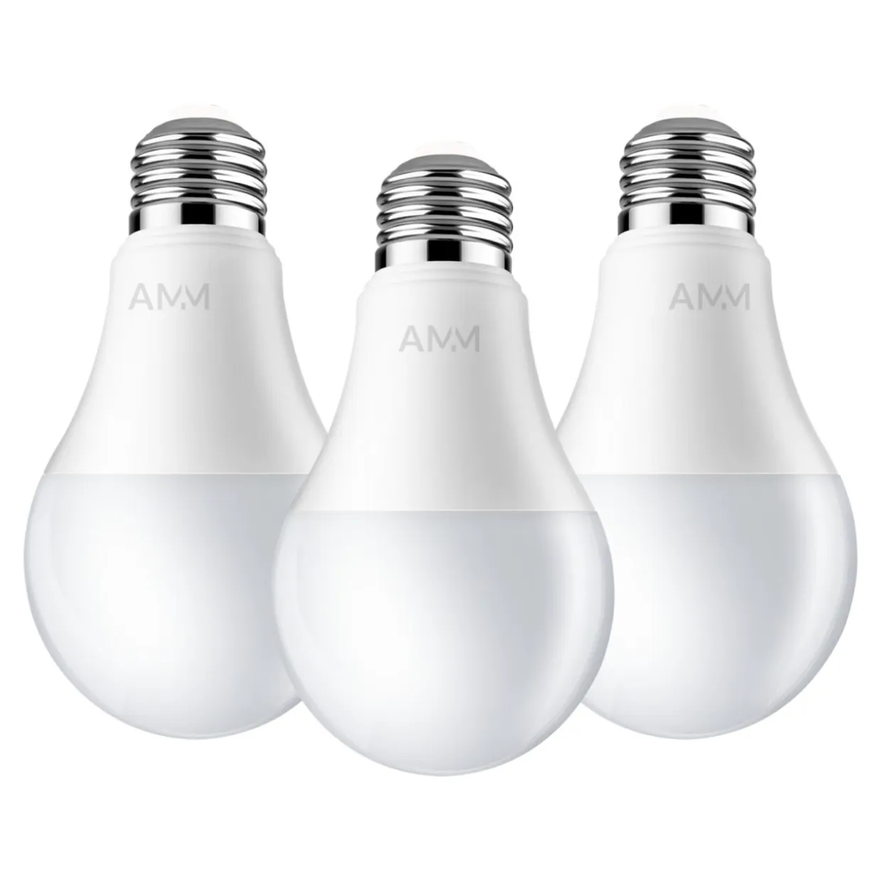 Komplet 3 żarówek LED E27 8,5W barwa ciepła AMM-E27-A60-8,5W-WW