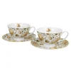 Komplet 2 filiżanek ze spodkami ROYAL ENGLISH ROSES WHITE 250 ml