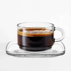 Komplet 6 filiżanek ze spodkiem 200 ml