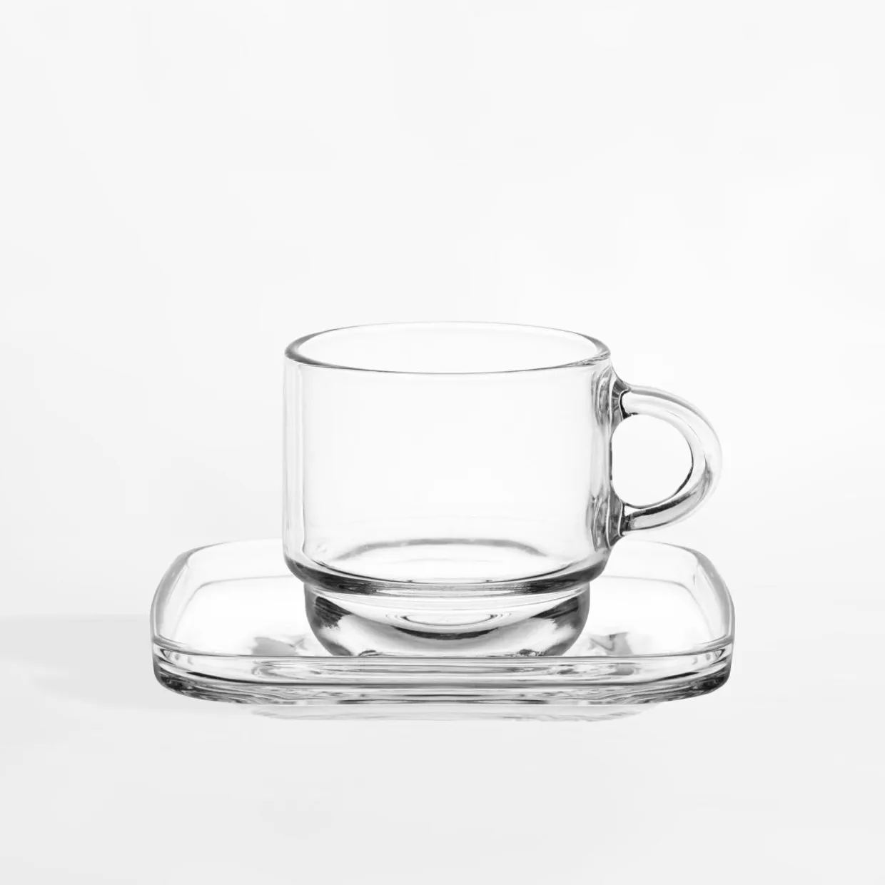 Komplet 6 filiżanek ze spodkiem 70 ml