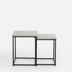 Komplet 2 metalowych stolików