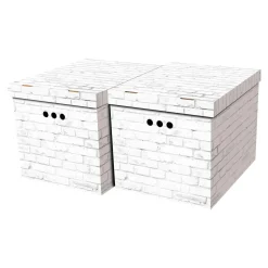 Komplet 2 pudełek tekturowych CEGŁA BIAŁA XL