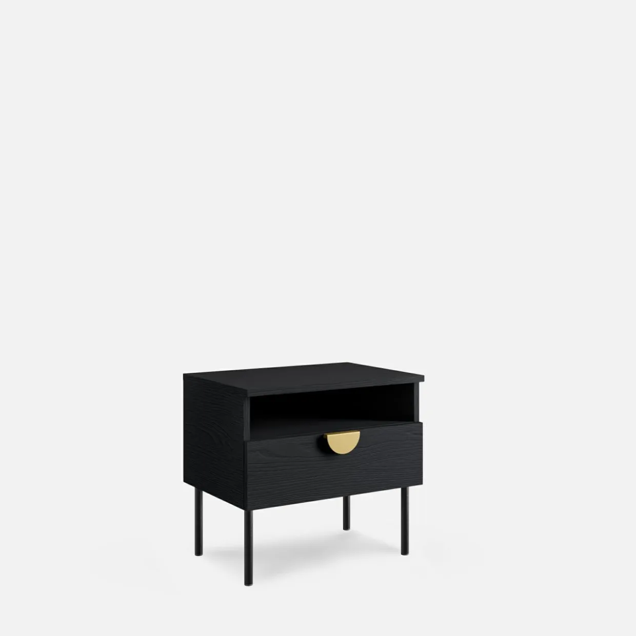 Komplet 2 szafek nocnych czarnych MOND