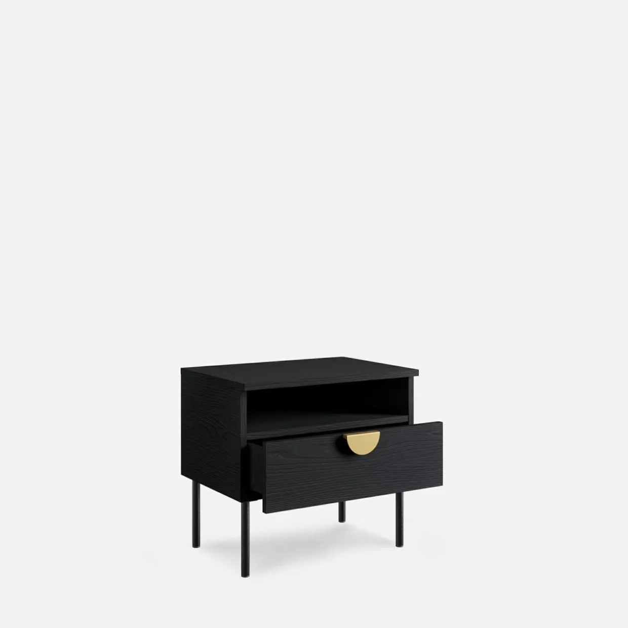 Komplet 2 szafek nocnych czarnych MOND