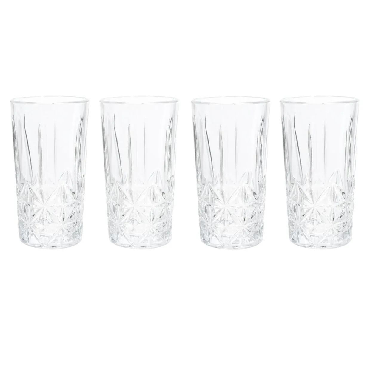 Komplet 4 szklanek wysokich do napojów 260 ml