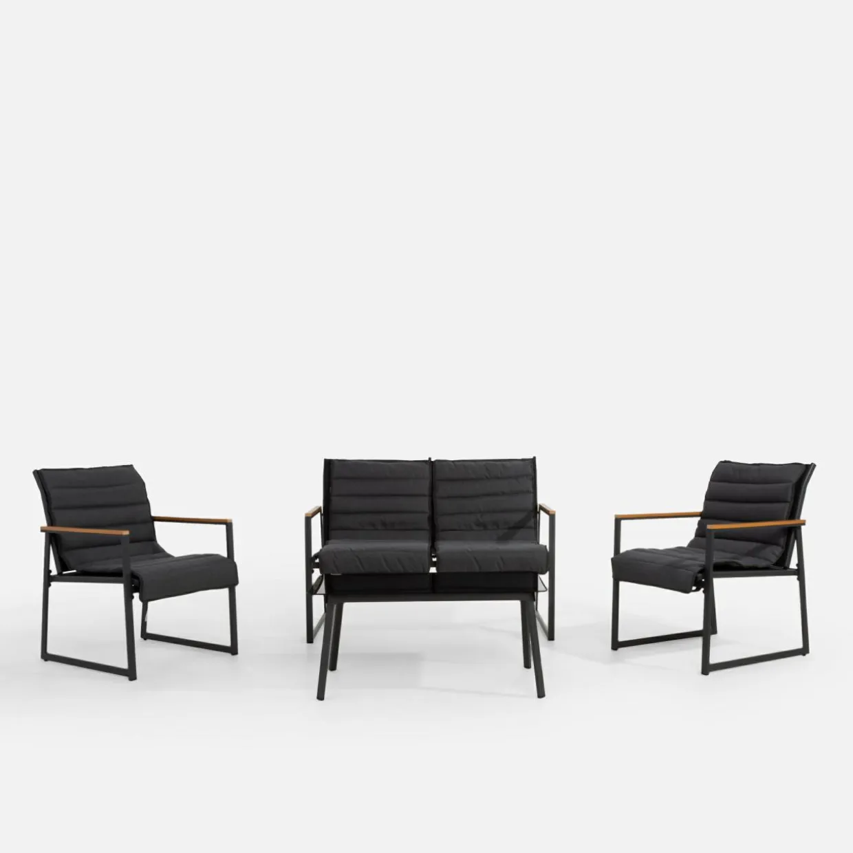 Komplet ogrodowy sofa, 2 fotele i stolik SOMEL