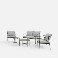 Komplet ogrodowy sofa, 2 fotele i 2 stoliki SURRI