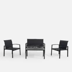 Komplet ogrodowy sofa, 2 fotele i stolik STIKKI