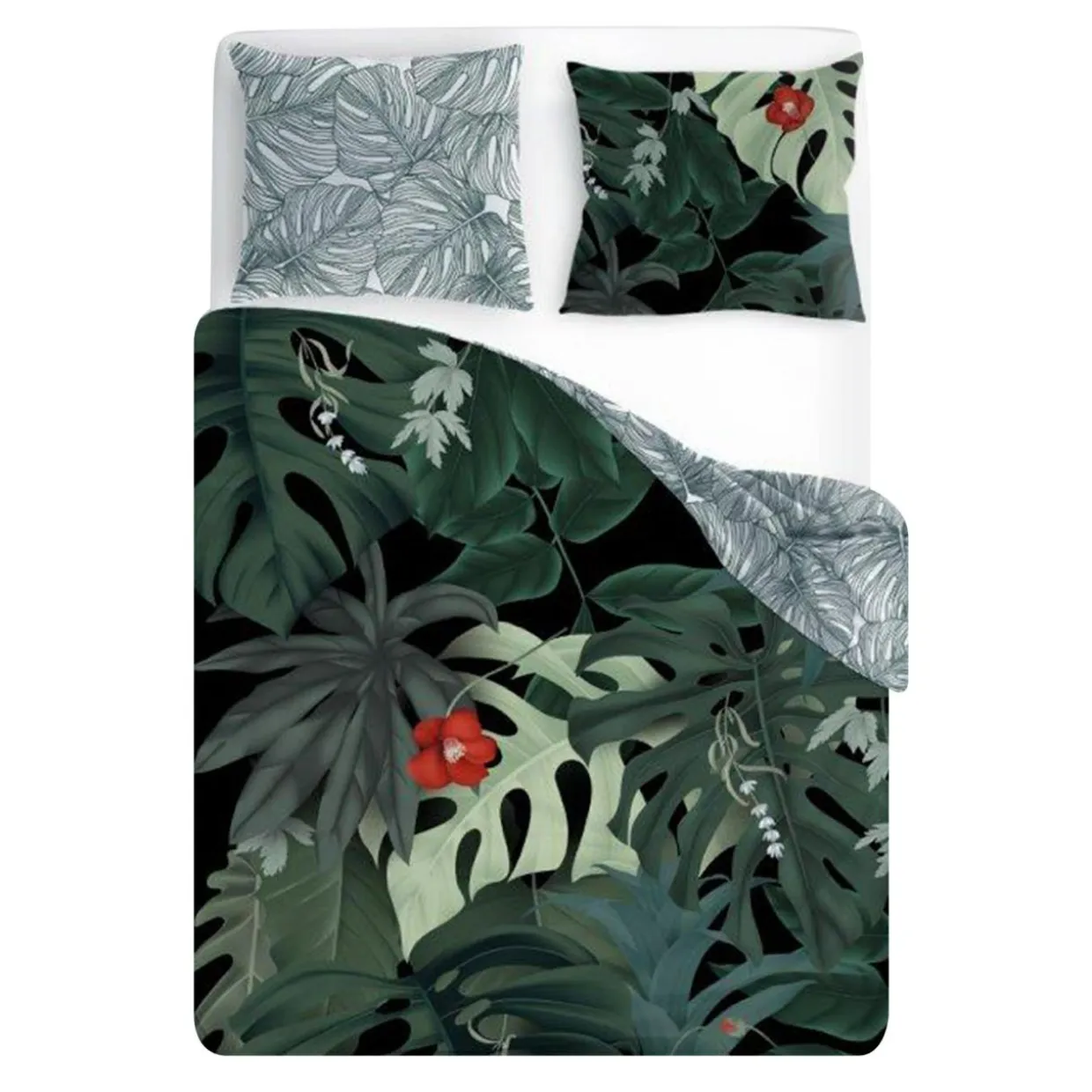Komplet pościeli bawełnianej w liście NEW TRENDY 220x200 cm