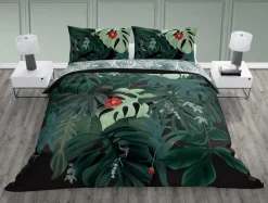 Komplet pościeli bawełnianej w liście NEW TRENDY 220x200 cm
