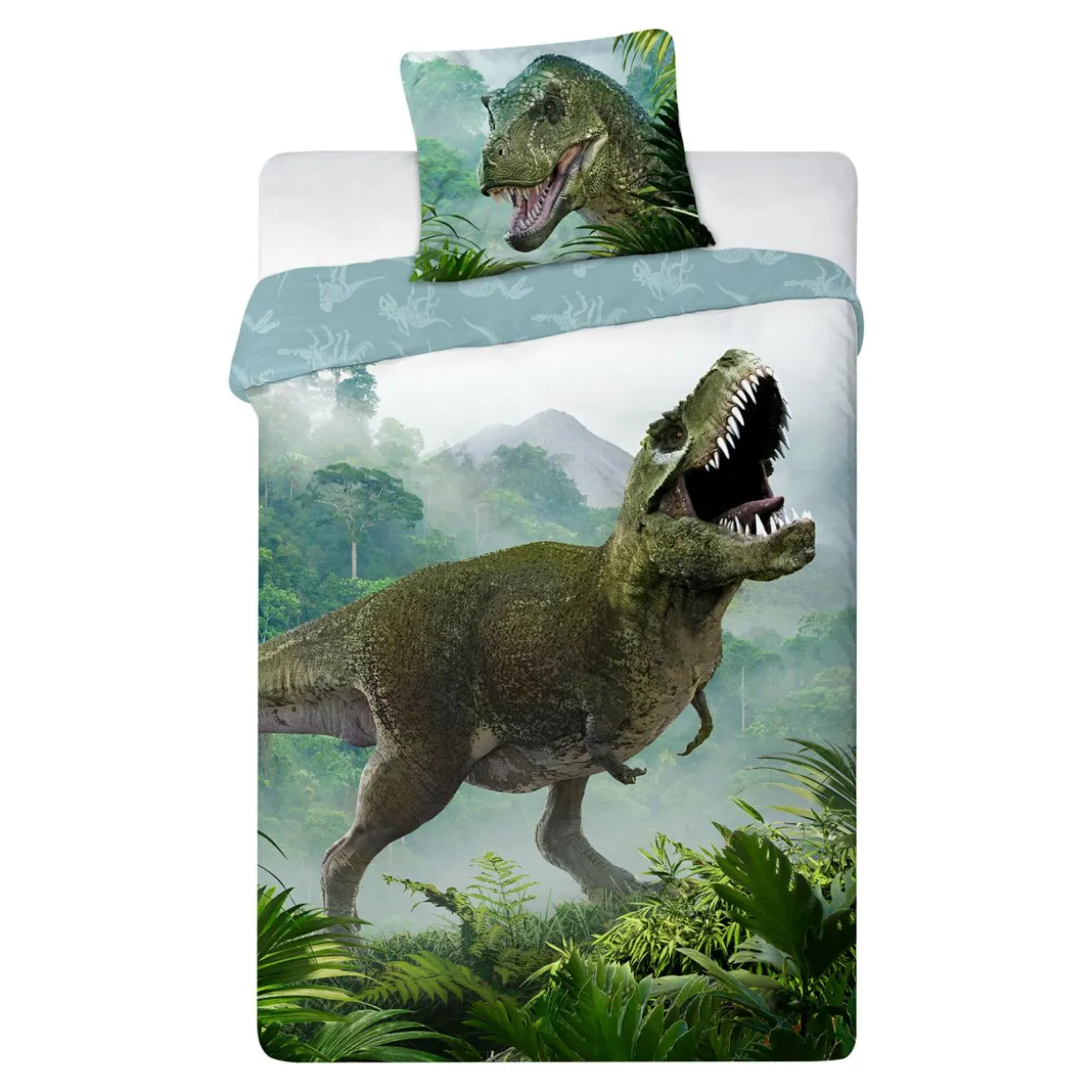 Komplet pościeli młodzieżowej dinozaur T-REX 160x200 cm