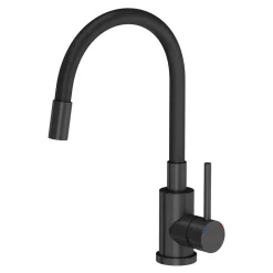 Komplet zlewozmywak QUADRON czarny BOLD XL 1K/Z/O 78x45 cm z baterią