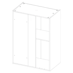 Korpus QUBIK słupek narożny 100x137,8 biały