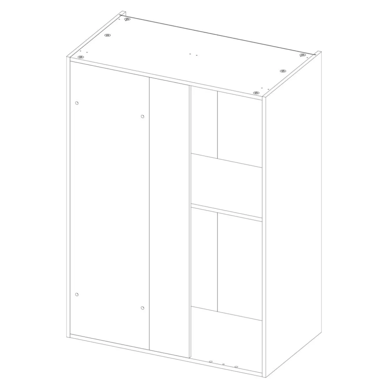 Korpus QUBIK słupek narożny 100x137,8 biały