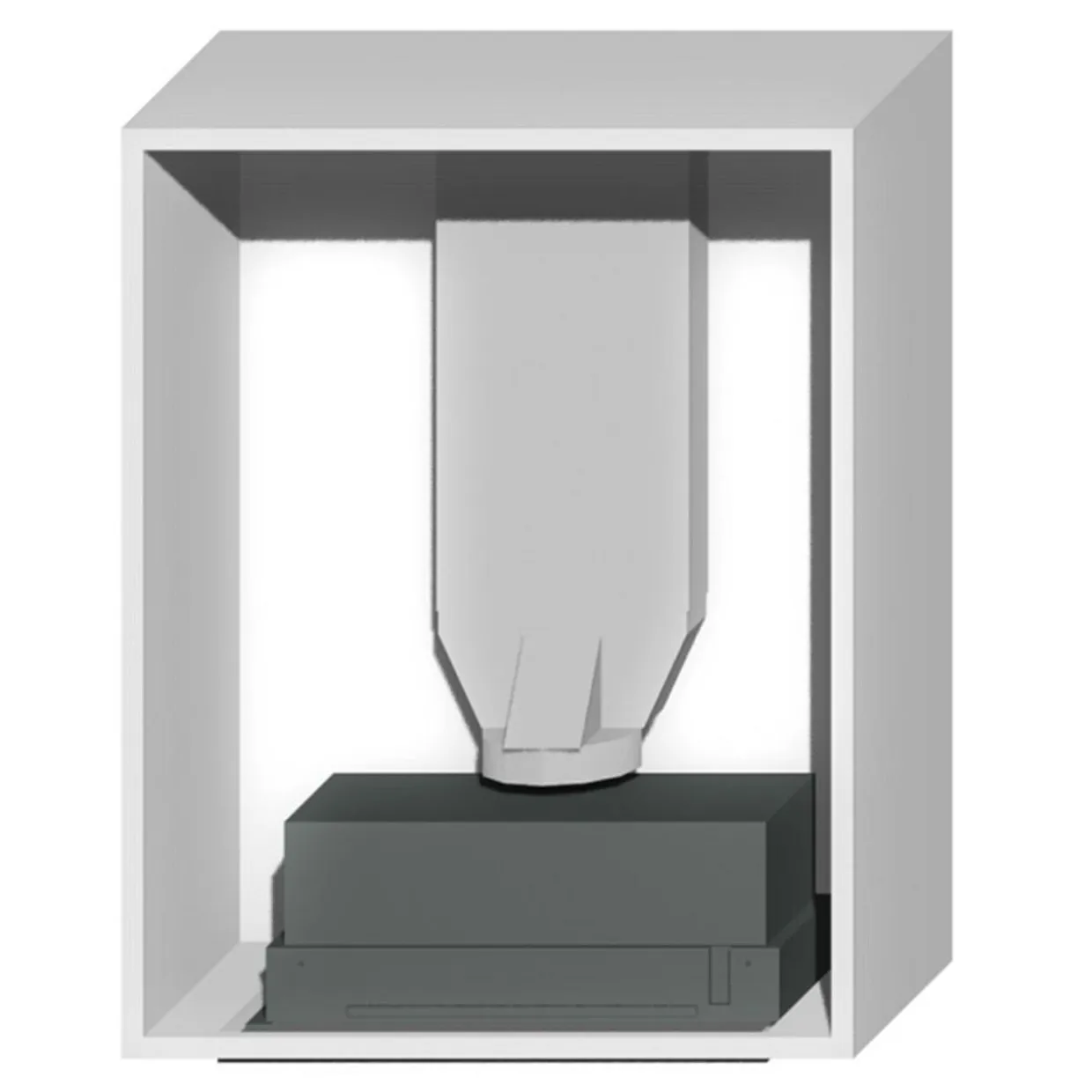 Korpus QUBIK 60x77 biały z okapem ERA C IX/A/52