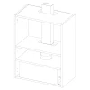 Korpus QUBIK 60x77 cm biały z czarnym okapem OKPZH19EF