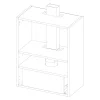 Korpus QUBIK 60x77 dębowy z czarnym okapem OKPZH18EF