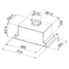 Korpus QUBIK 60x98,5 dębowy z czarnym okapem OKPZH18EF