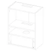 Korpus QUBIK 60x77 grafit z okapem czarnym OKPZH19EF