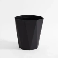 Kosz na śmieci geometryczny czarny 28 cm