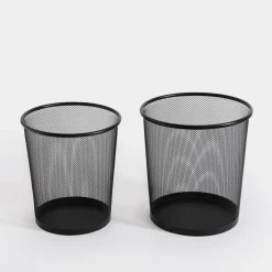 Kosz na śmieci metalowy czarny 8 L