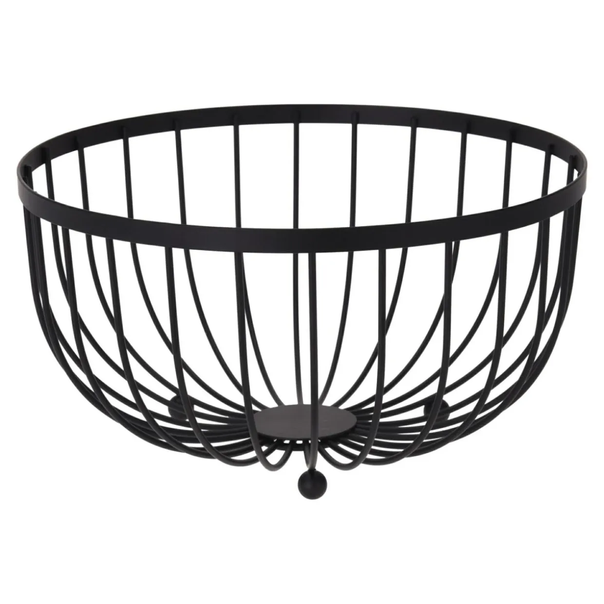 Kosz na owoce metalowy czarny LOFT 25x13 cm