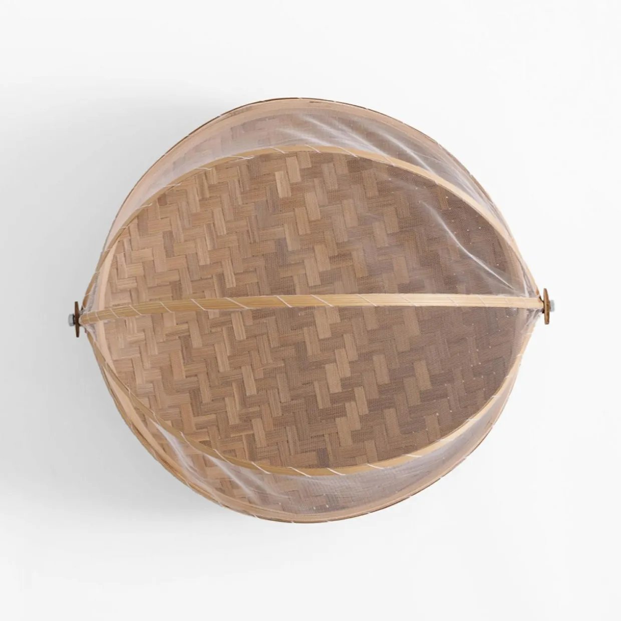 Koszyk z moskitierą, bambusowy, 30 cm