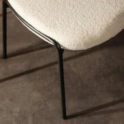 Krzesło boucle białe MALBA
