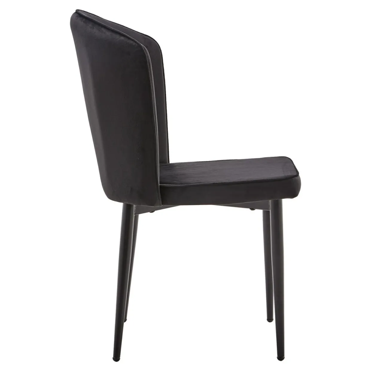 Krzesło welurowe czarne KAVALA