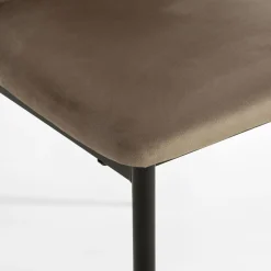 Krzesło welurowe szarobeżowe LIANA MINI