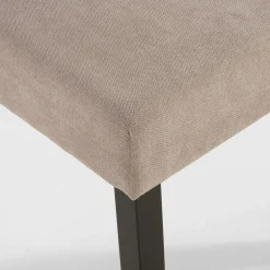 Krzesło welurowe taupe KENNO