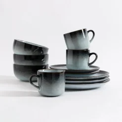Kubek ceramiczny brązowo-szary MALAM 320 ml