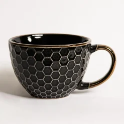 Kubek ceramiczny czarny BRESCA JUMBO 440 ml