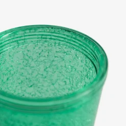 Kubek plastikowy ze słomką zielony 500 ml