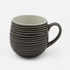 Kubek porcelanowy ciemnoszary 460 ml