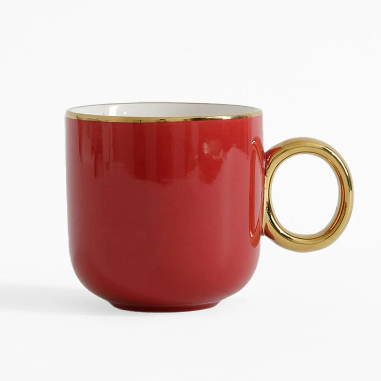 Kubek porcelanowy czerwony ROYAL 380 ml