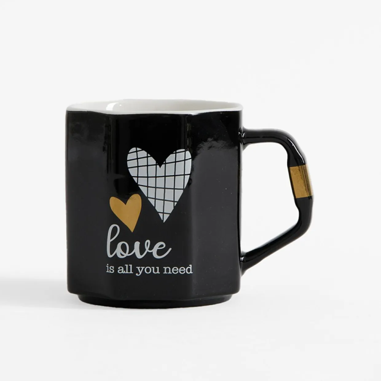 Kubek porcelanowy LOVE czarny 330 ml