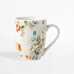 Kubek porcelanowy w polne kwiaty 340 ml