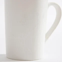 Kubek z roślinnym tłoczeniem biały 380 ml