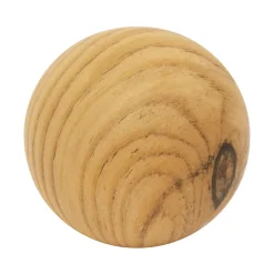 Kula dekoracyjna ceramiczna efekt jasnego drewna 11 cm