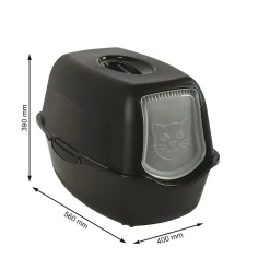 Kuweta dla kota zamykana czarna ECO BAILEY 56 cm