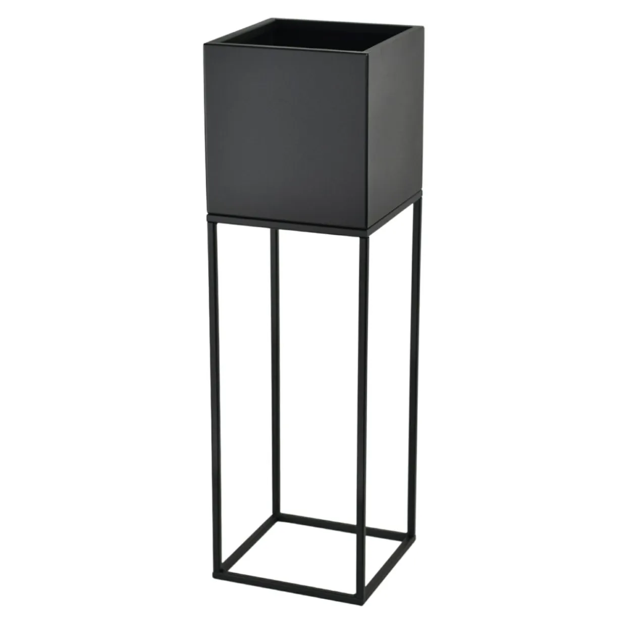 Kwietnik metalowy czarny LORIENTS 67 cm