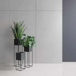 Kwietnik metalowy czarny LORIENTS 67 cm