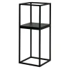 Kwietnik metalowy loftowy czarny LILLIE 47 cm