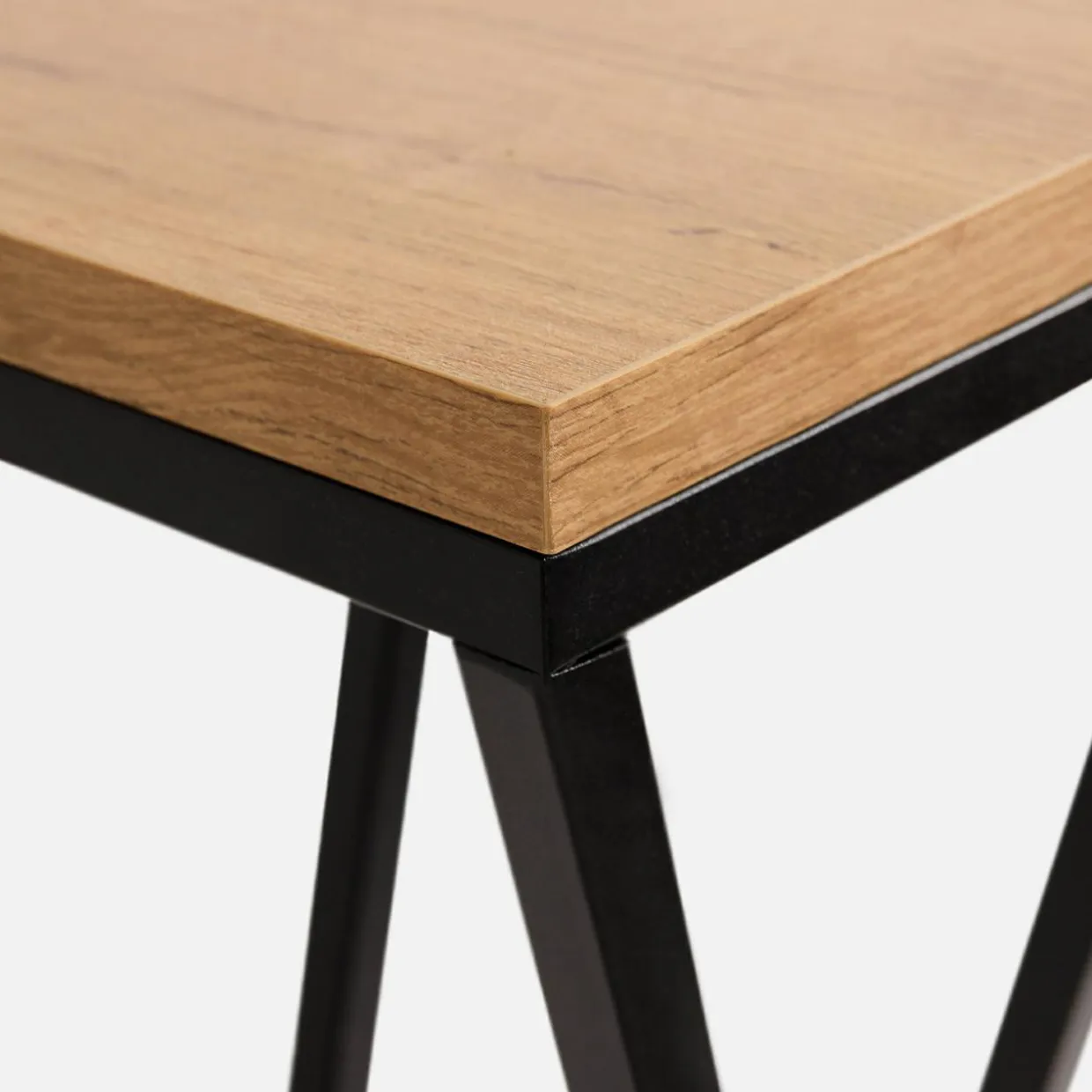Kwietnik stalowy loftowy czarny dąb LESCAR S 62 cm