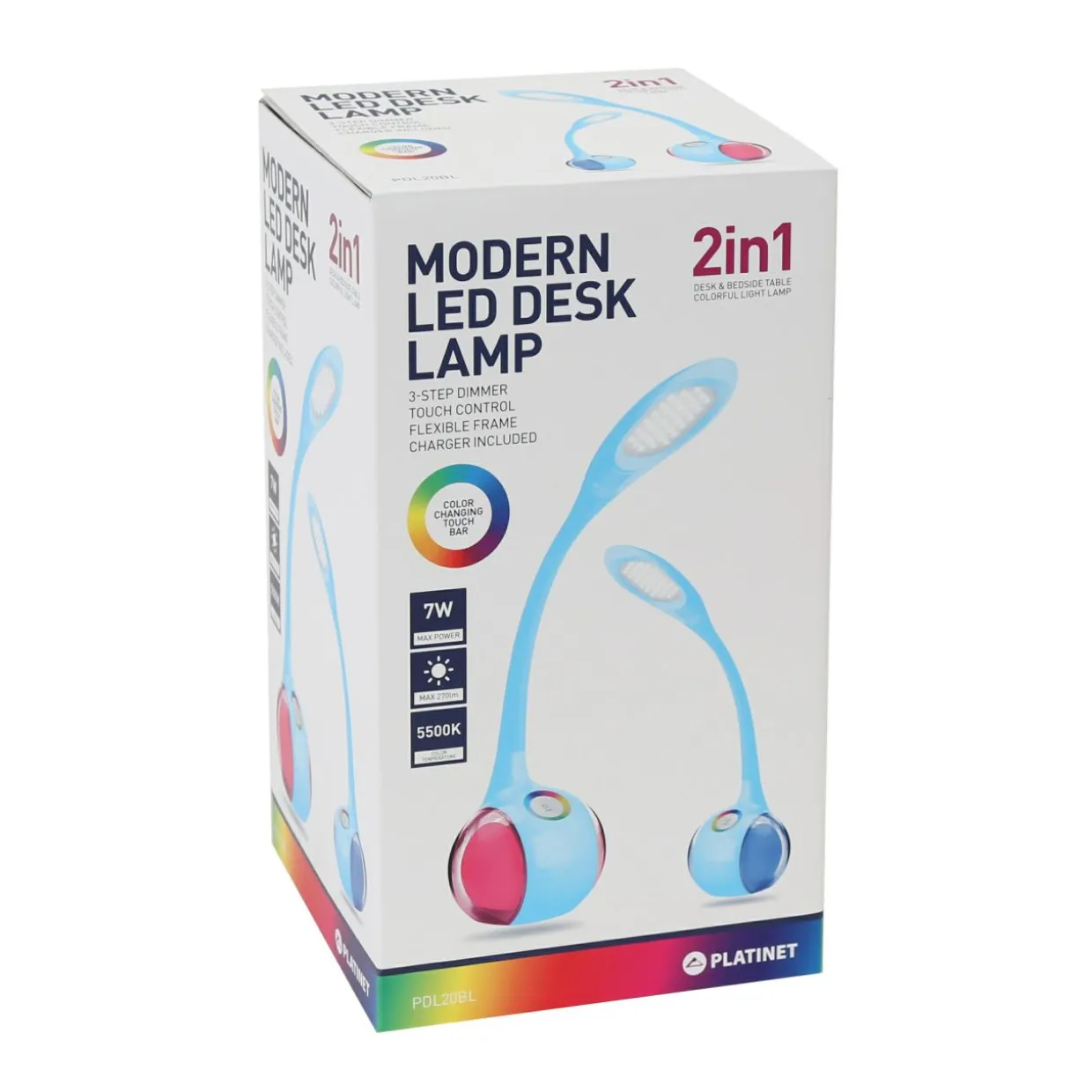 Lampa biurkowa LED PDL20 niebieska