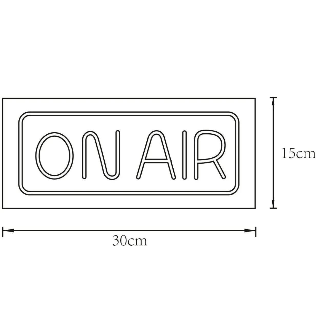 Lampa dekoracyjna LED czerwona NEON ON AIR