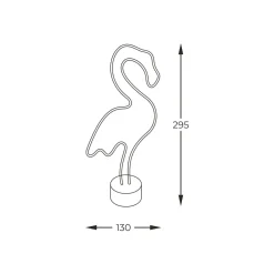 Lampa dekoracyjna LED NEON FLAMINGO